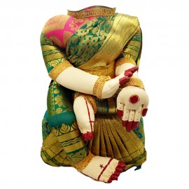 Ammavari Idol (Green Colour with Kaddi Border) (10 Inchs)
